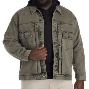 PacSun Men's Gray Denim Jacket lined size lg